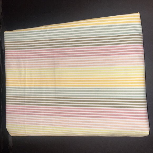 JP Stevens & Co Colorful Striped Queen Flat (Top) Sheet Multicolor Summer Vibe - Picture 1 of 5
